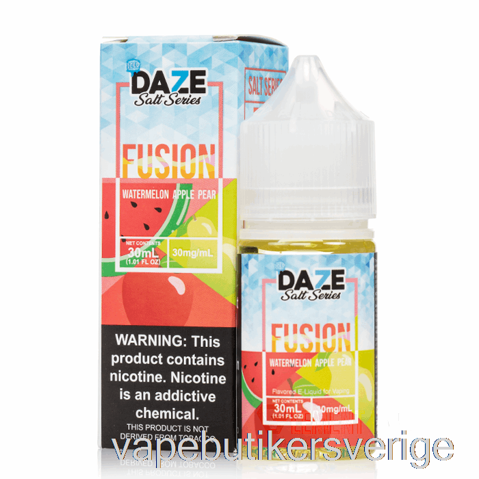 Vape Sverige Iskallt Vattenmelon äppelpäron - 7 Daze Fusionssalter - 30ml 50mg